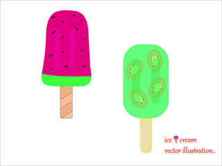 Set of Ice Cream Vector Design.

S