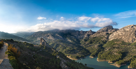 Naklejka na ściany i meble European mountains paradise, European forest panorama Spain
