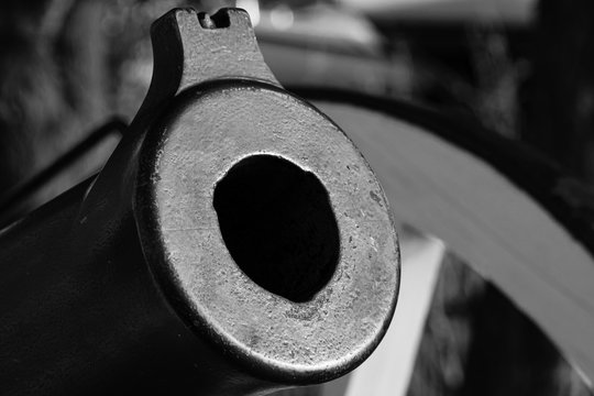 Closeup of old vintage Cannon Barrel