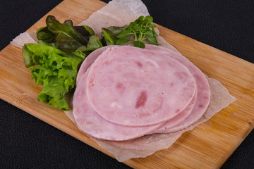 Sliced tasty Ham appetizer