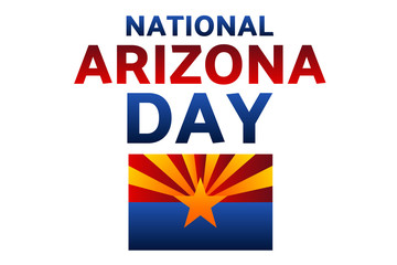 National Arizona Day. June 21. Holiday concept. Template for background, banner, card, poster with text inscription. Vector EPS10 illustration. .