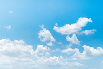 Blue sky background with clouds.