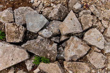Background of stone wall texture photo, brick and stone