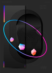 Abstract Futuristic Poster Liquid Background. Banner Identity Card Design. Vector illustration.Fluid Shapes Brochure Template. Geometric design, liquids, shapes.