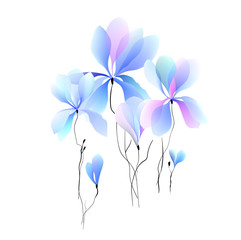 Flowers background illustration art watercolor print vector