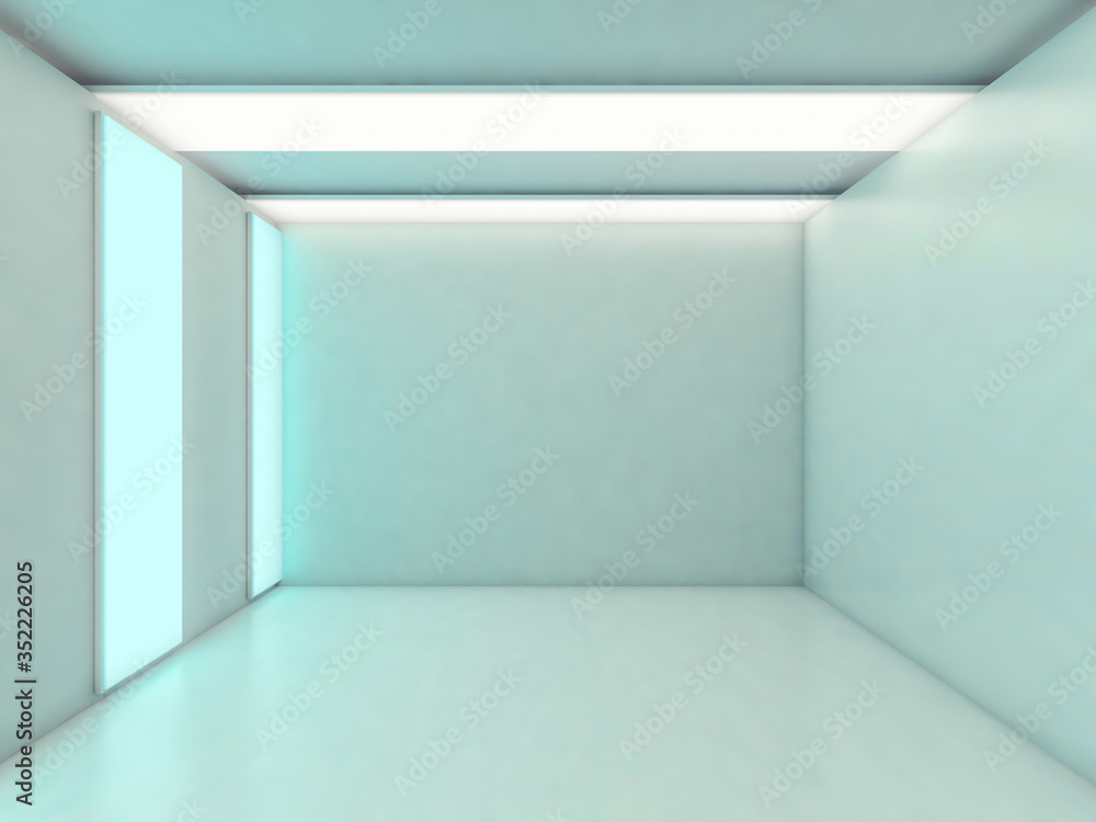 Poster abstract modern architecture background. empty open space. 3d illustration