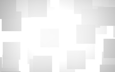 White abstract background. Misty backdrop with grey squares. 3D illustration