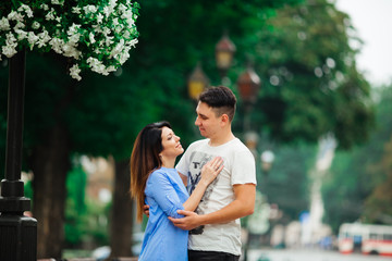 Obraz premium Couple have fun in the city. lviv