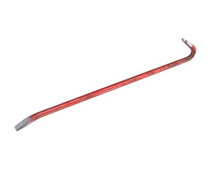 3D render of old red crowbar isolated on white