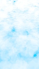 The bright sky in the morning. Blue sky background with white clouds. Cumulus white clouds in the clear blue sky. 3D illustration