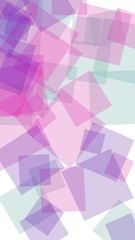 Multicolored translucent hexagons on white background. Vertical image orientation. 3D illustration