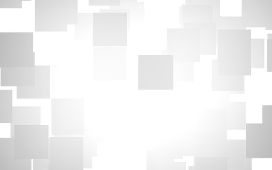 White abstract background. Misty backdrop with grey squares. 3D illustration