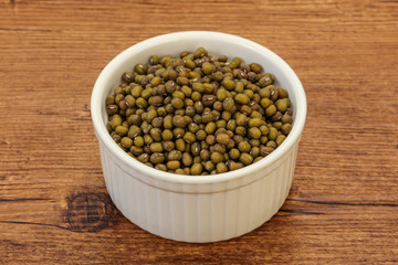 Vegetarian cuisine - dry green lentil