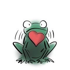 Heart beating in the throat of a frog