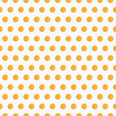 Vector abstract seamless pattern, gold coins, with a euro sign on a white background. For printing, prints, website design, social networks, packaging design.