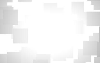 Fototapeta premium White abstract background. Misty backdrop with grey squares. 3D illustration