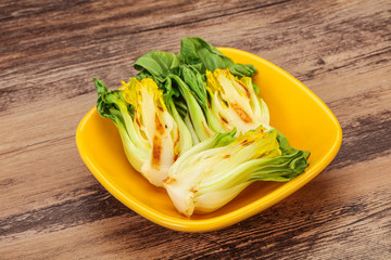 Vegan Grilled bok choy salad