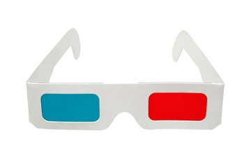 3D glasses on white