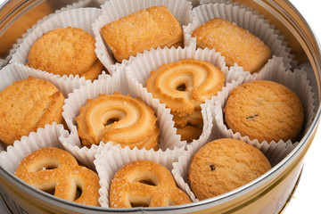 butter christmas cookies isolated