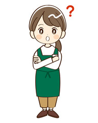 女性、店員、疑問