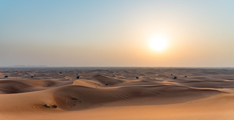 Plakat Scenic View Of Desert Against Sky During Sunset