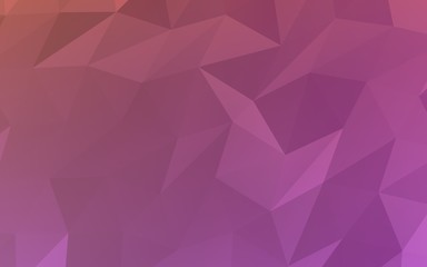 Abstract triangle geometrical pink background. Geometric origami style with gradient. 3D illustration