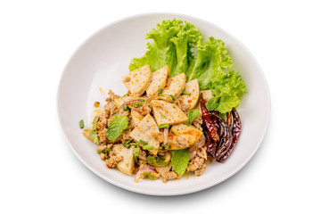 Spicy minced pork salad