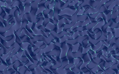 Obraz premium Graphic illustration - liquid pattern dark blue color. Modern abstract background. Design wallpaper. 3D illustration