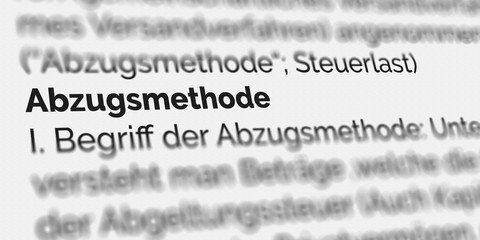 Abzugsmethode Definition