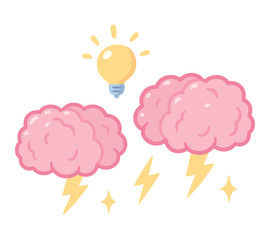Brain storm illustration