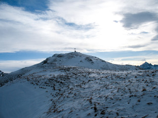 Fototapeta na wymiar The summit plateau of the Sulzspitze