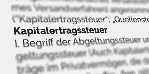 Kapitalertragssteuer Definition