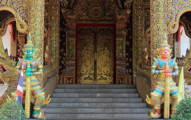 Giant guardian in Wat Sri Ping Muang, Chiangmai province, Northern Thailand.