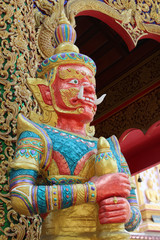 Giant guardian in Wat Sri Ping Muang, Chiangmai province, Northern Thailand.