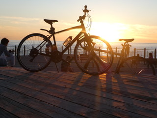 Fototapeta premium bicycle on the beach