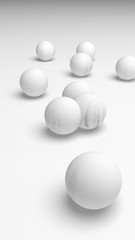 White abstract background. Lowpoly backdrop. Crumpled paper. 3D illustration