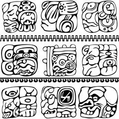 Mayan Glyphs Set