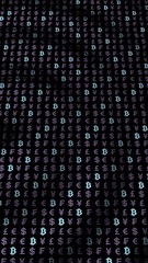 Bitcoin background. crypto currency 3D illustration. Digital currency symbol. Business concept. Mining, development, trade of crypto