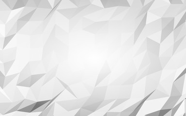 Fototapeta premium White abstract background. Lowpoly backdrop. Crumpled paper. 3D illustration