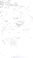 Obraz premium Flying sheets of paper isolated on white background. Abstract money is flying in the air. Vertical orientation. 3D illustration