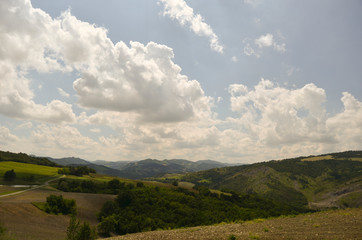 Fototapeta na wymiar Paesaggio bucolico delle colline Emiliane - Italia