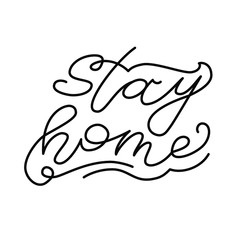 
Lettering composition Stay home