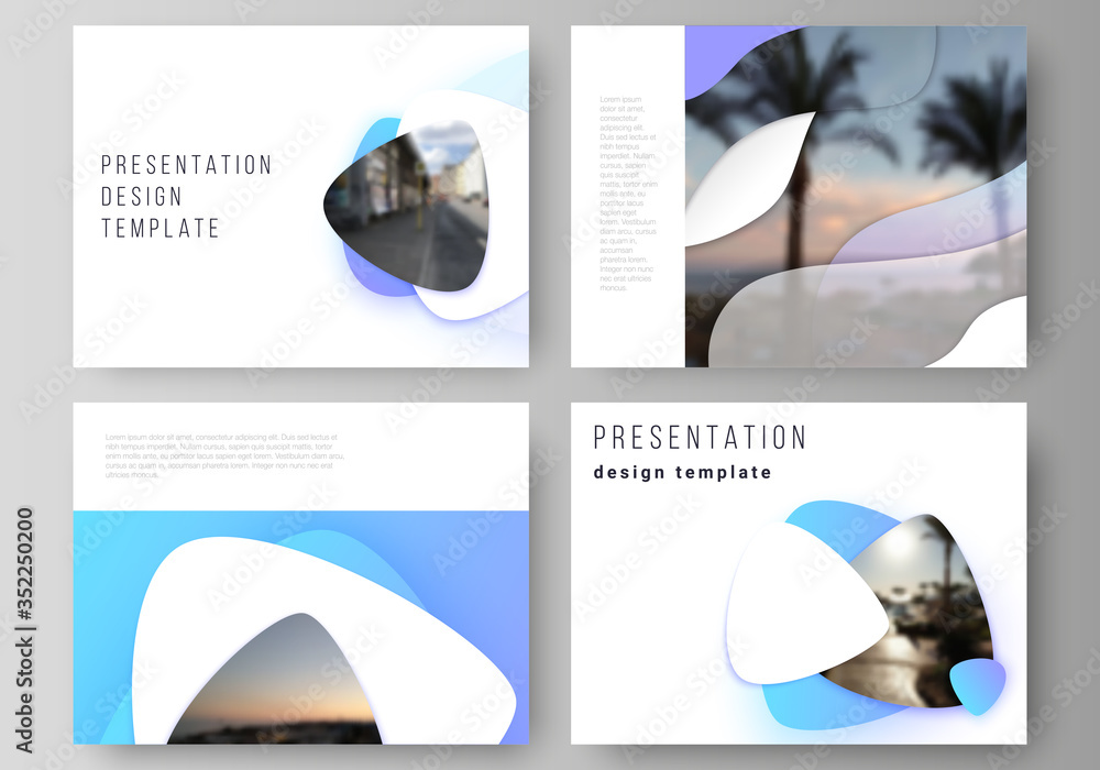 Poster the minimalistic abstract vector illustration of editable layout of the presentation slides design b