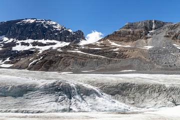 Athabasca Glacier Landscape ith glacier water
