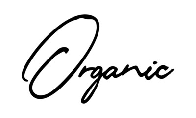 Organic Cursive Calligraphy Black Color Text On White Background