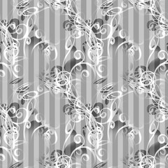 Swirl Seamless Pattern. Retro Template.