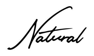 Natural Cursive Calligraphy Black Color Text On White Background