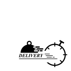 Food delivery icon for apps and website. Delivery concept. Vector illustration. Flat design.