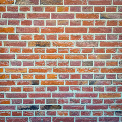 texture of old red brick wall background