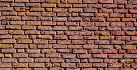 texture of old red brick wall background
